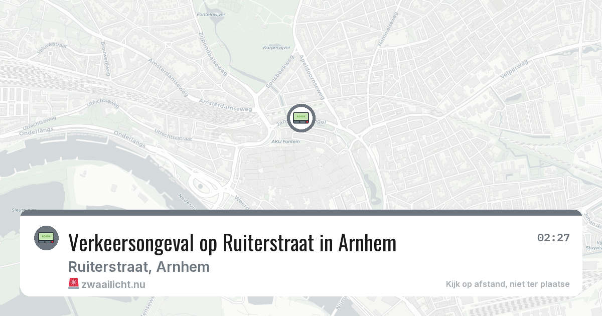 Verkeersongeval op Ruiterstraat in Arnhem — 18 jul 2026