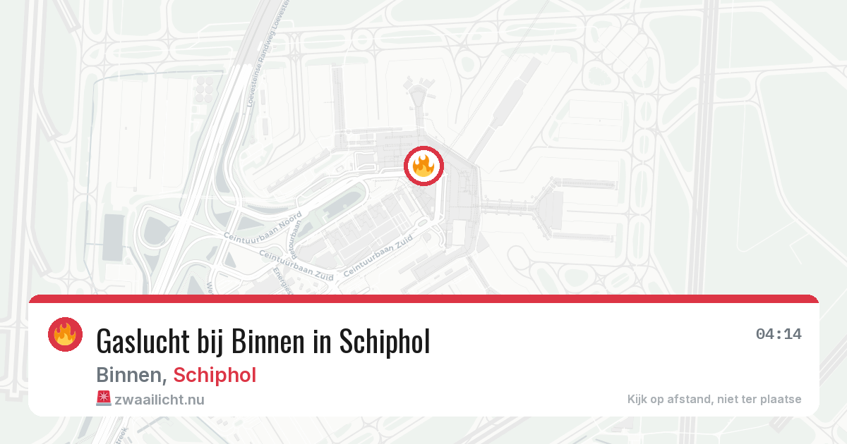 Gaslucht bij Binnen in Schiphol — 23 apr 2026