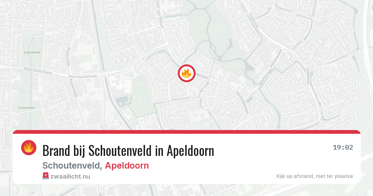 Brand bij Schoutenveld in Apeldoorn — 23 mrt 2026