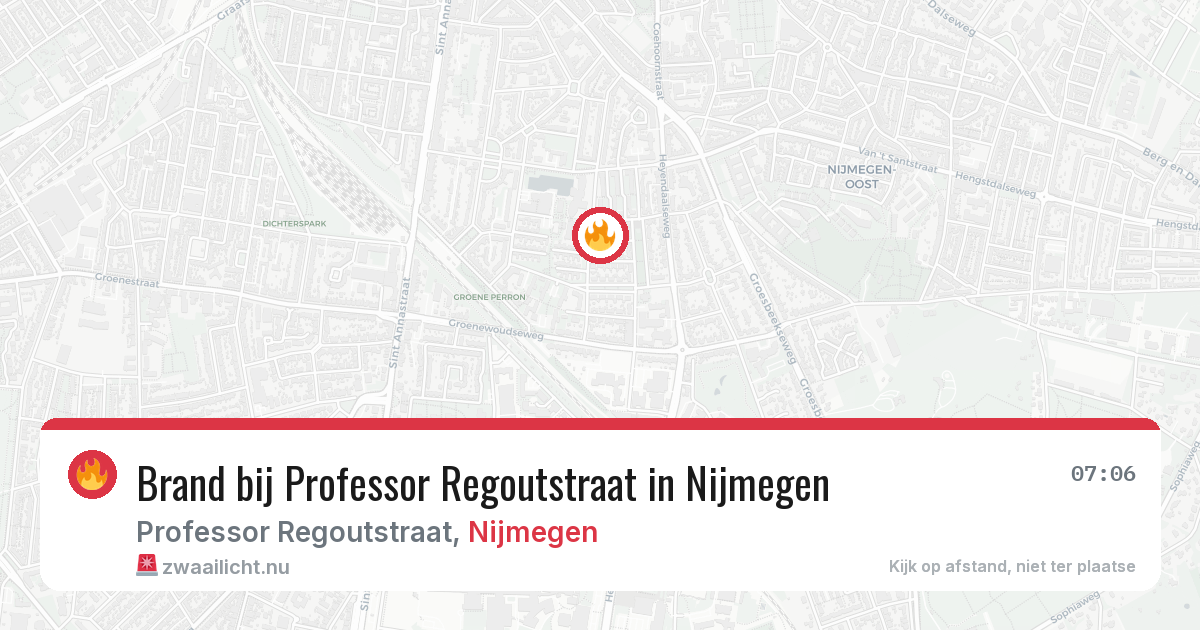 Brand bij Professor Regoutstraat in Nijmegen — 2 apr 2026