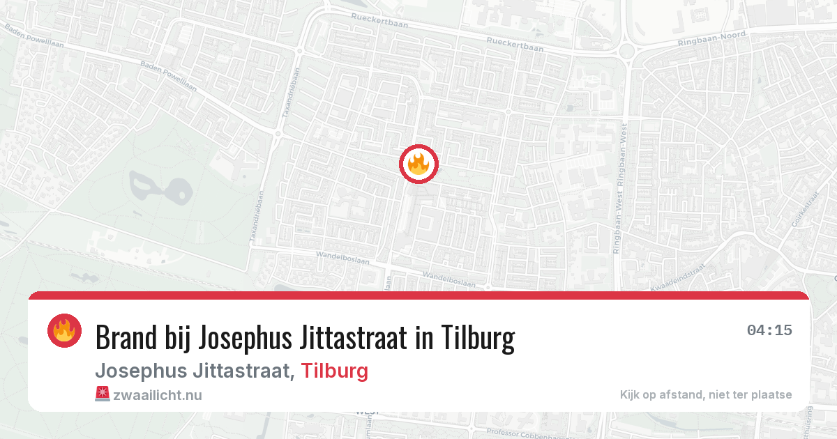 Brand bij Josephus Jittastraat in Tilburg — 11 jul 2026