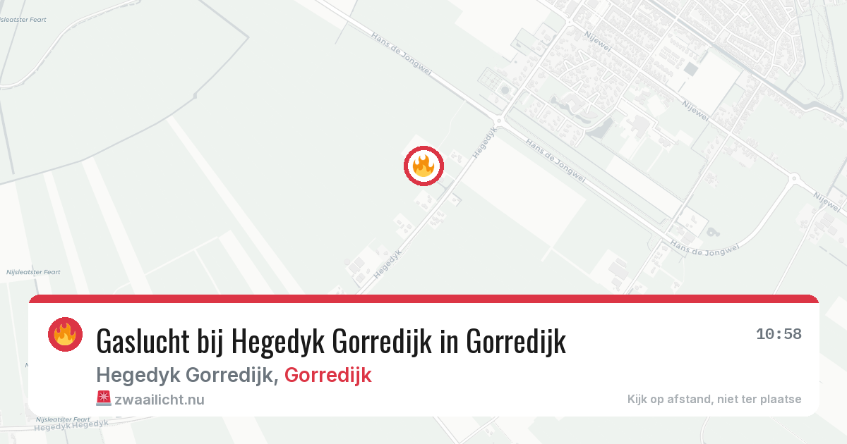 Gaslucht bij Hegedyk Gorredijk in Gorredijk — 11 jul 2026