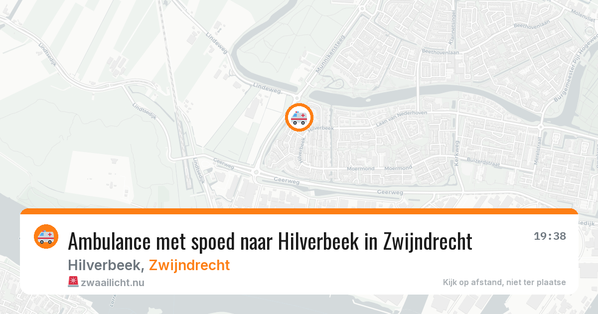 Ambulance met spoed naar Hilverbeek in Zwijndrecht — 13 jul 2026