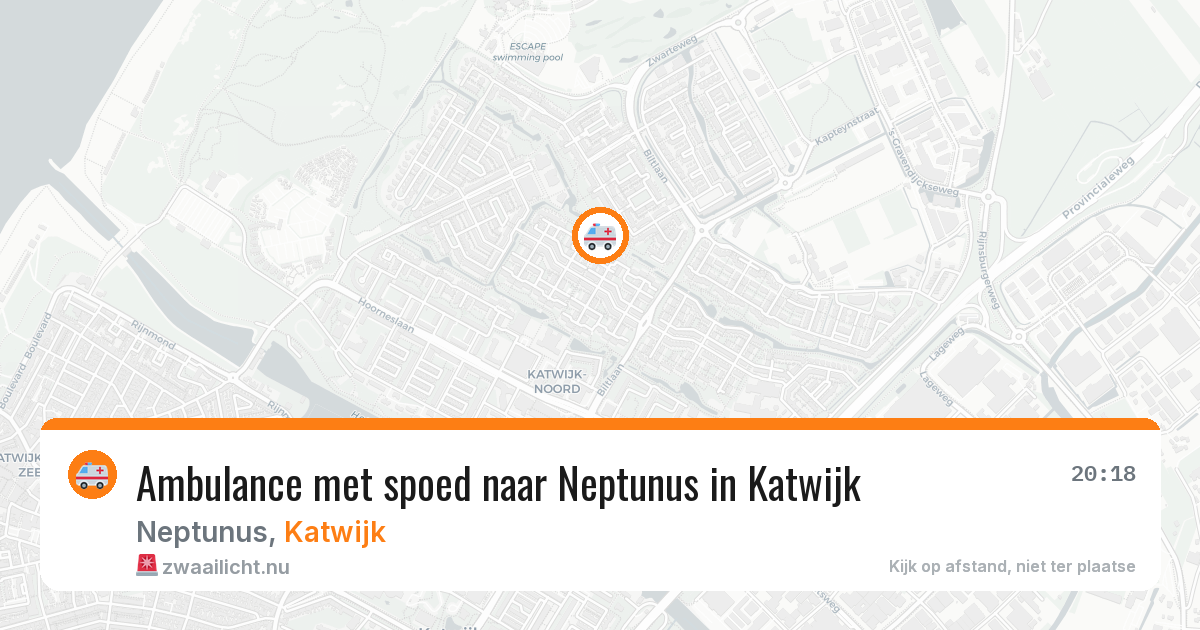 Ambulance met spoed naar Neptunus in Katwijk — 17 mei 2026