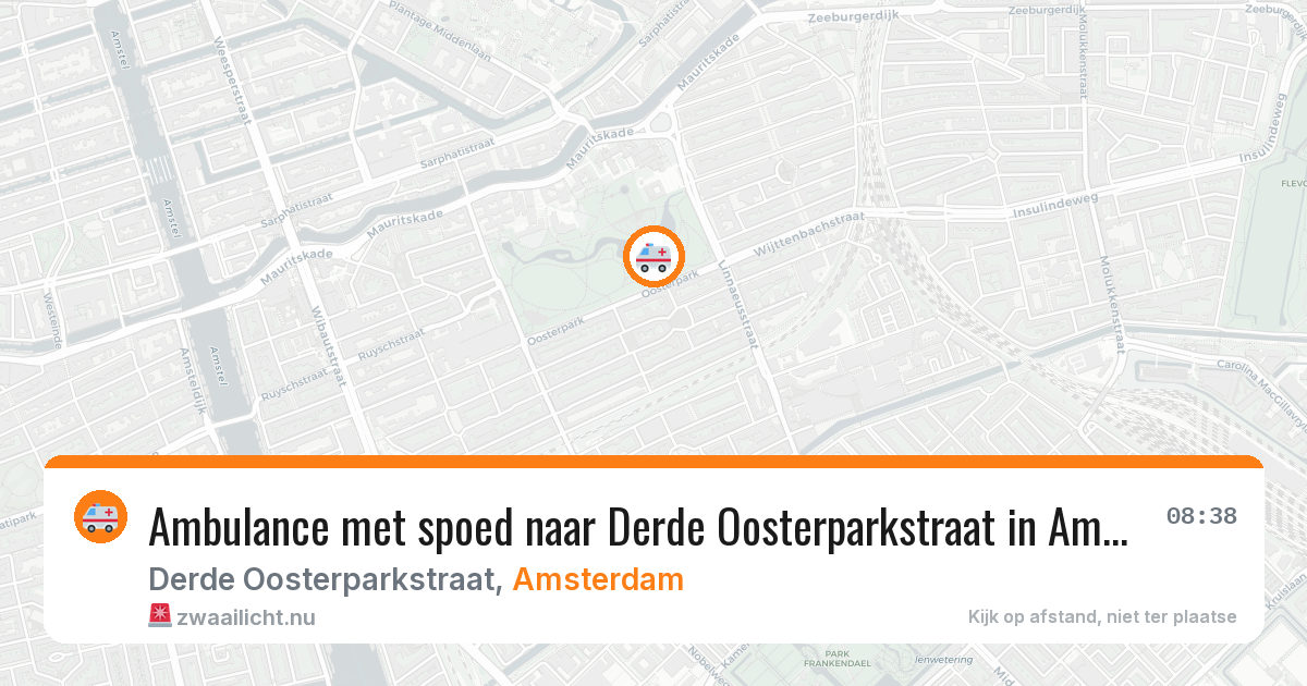 Ambulance met spoed naar Derde Oosterparkstraat in Amsterdam — 28 mei 2026