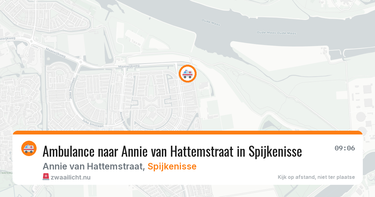 Ambulance naar Annie van Hattemstraat in Spijkenisse — 25 jul 2026