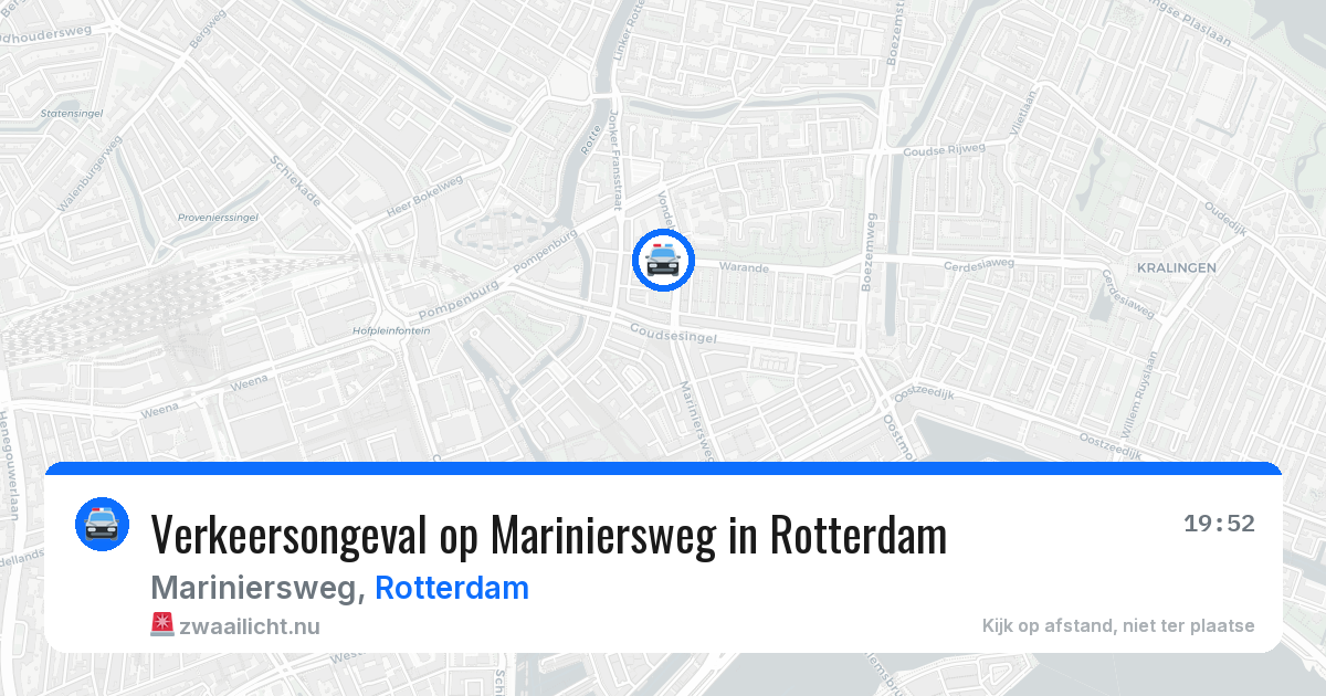Verkeersongeval op Mariniersweg in Rotterdam — 7 jun 2026