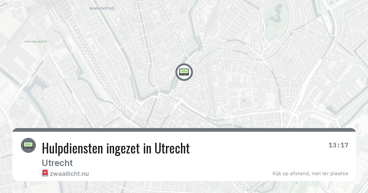 Hulpdiensten ingezet in Utrecht — 20 mrt 2026 | 🚨 Zwaailicht.nu