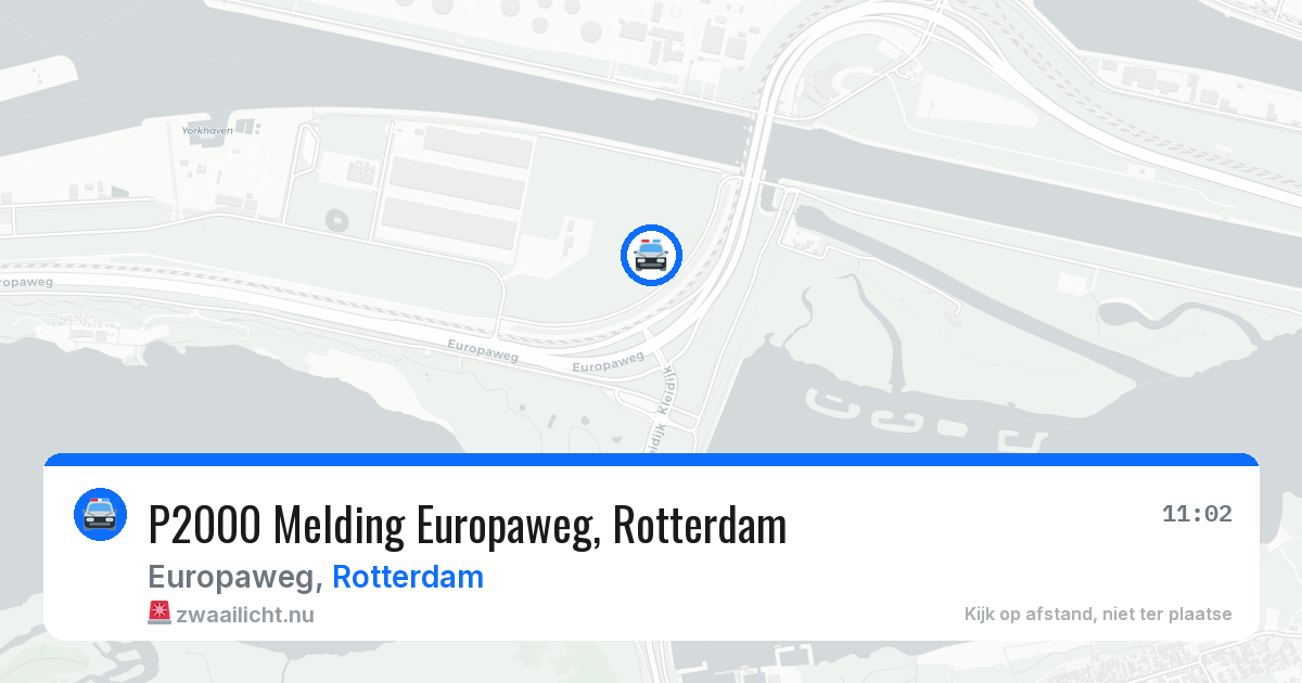 P2000 Melding Europaweg, Rotterdam — 10 mei 2026