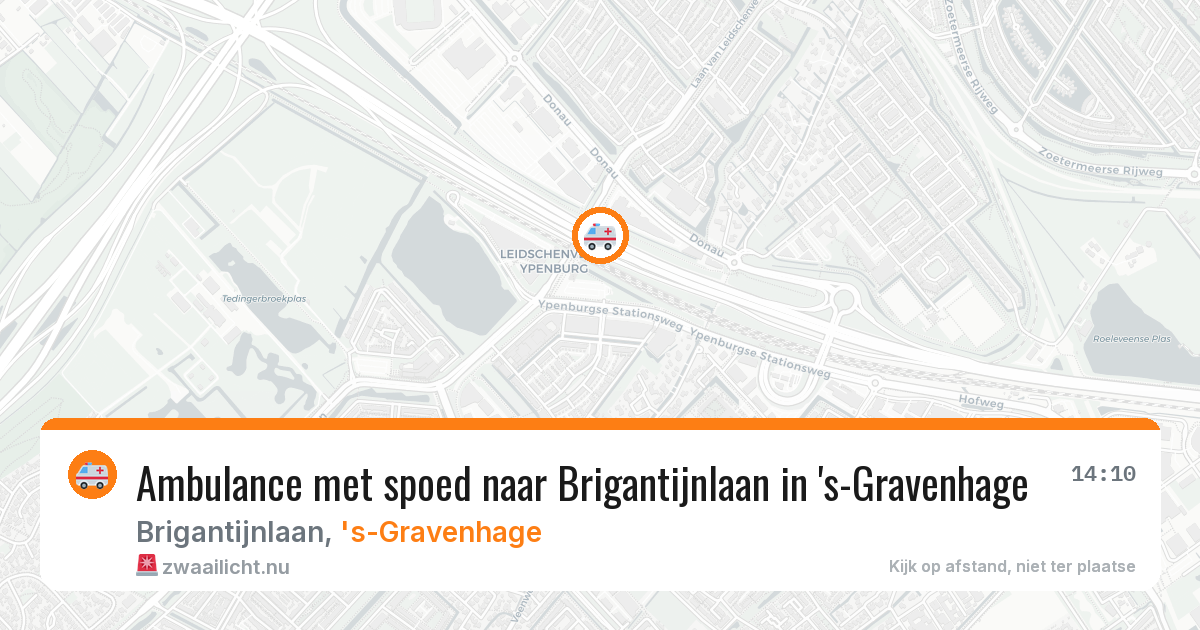 Ambulance met spoed naar Brigantijnlaan in 's-Gravenhage — 19 jul 2026