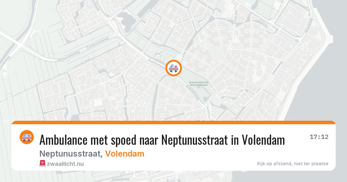 Ambulance met spoed naar Neptunusstraat in Volendam — 16 jan 2026