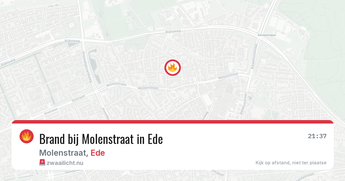 Brand bij Molenstraat in Ede — 1 jun 2026