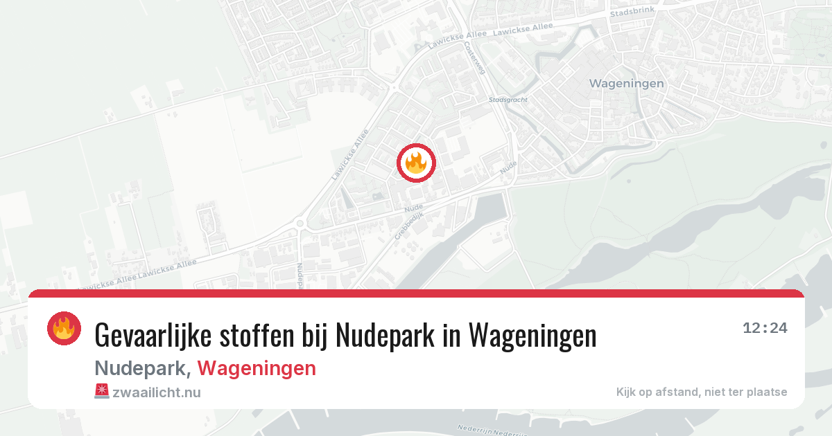 Gevaarlijke stoffen bij Nudepark in Wageningen — 1 apr 2026