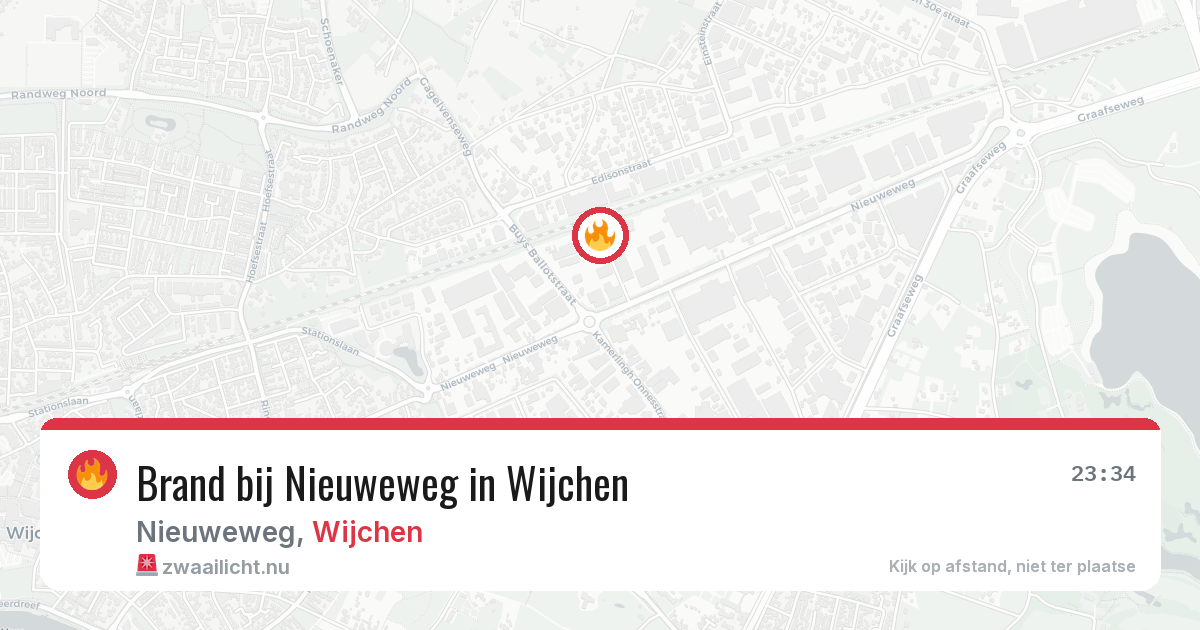 Brand bij Nieuweweg in Wijchen — 25 mrt 2026