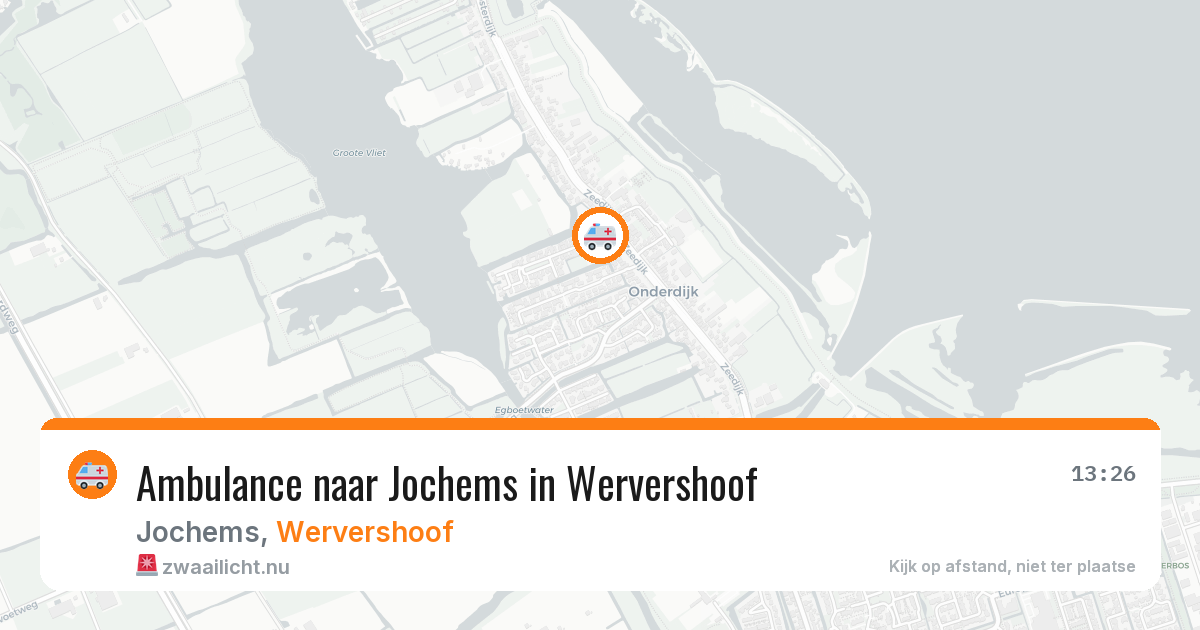 Ambulance naar Jochems in Wervershoof — 20 mrt 2026