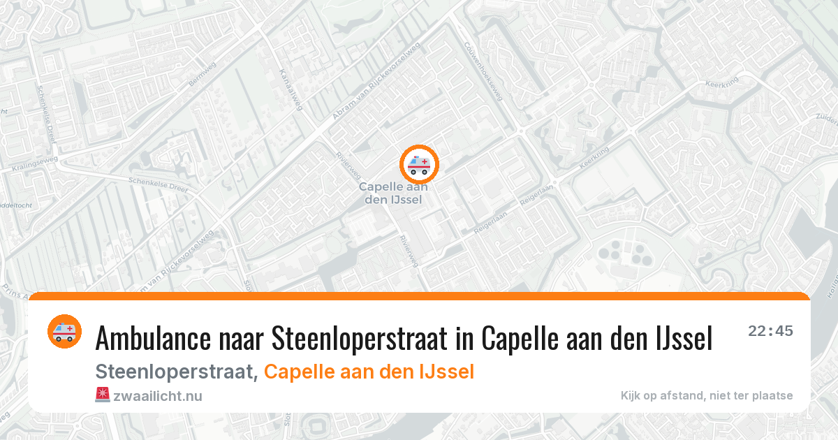 Ambulance naar Steenloperstraat in Capelle aan den IJssel — 21 jul 2026