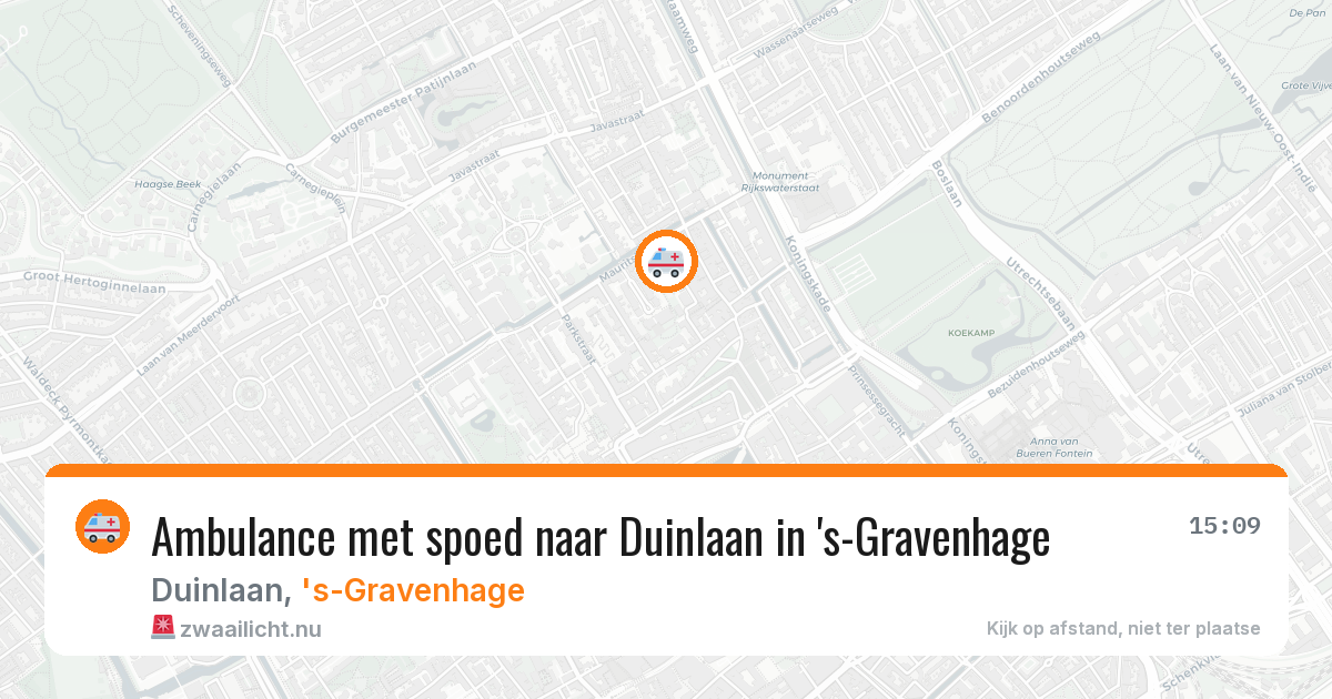 Ambulance met spoed naar Duinlaan in 's-Gravenhage — 25 feb 2026