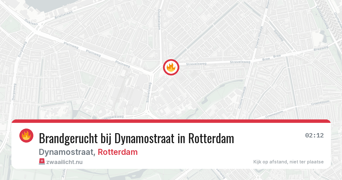 Brandgerucht bij Dynamostraat in Rotterdam — 25 mei 2026