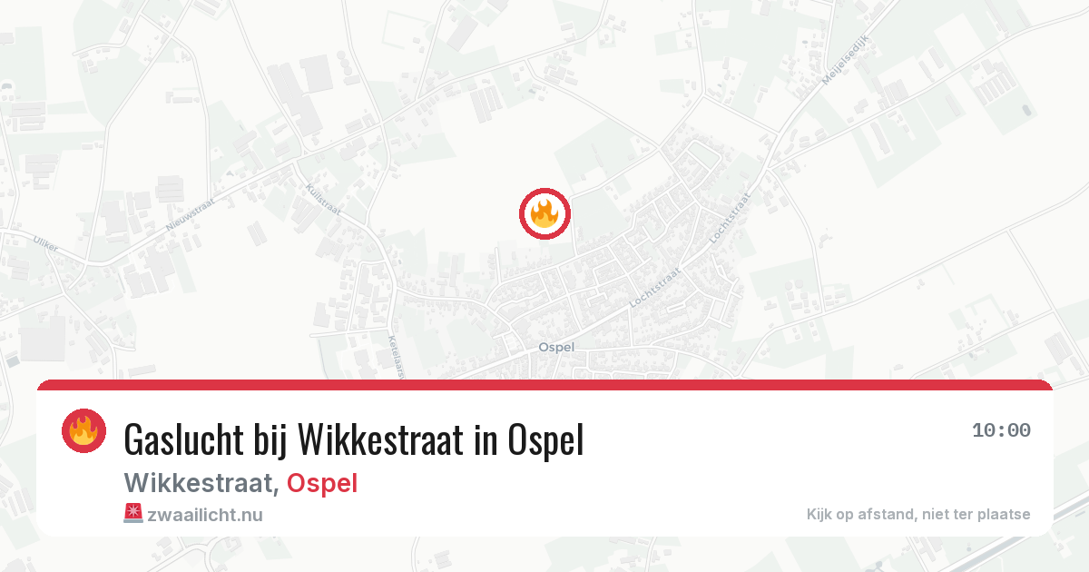 Gaslucht bij Wikkestraat in Ospel — 13 feb 2026