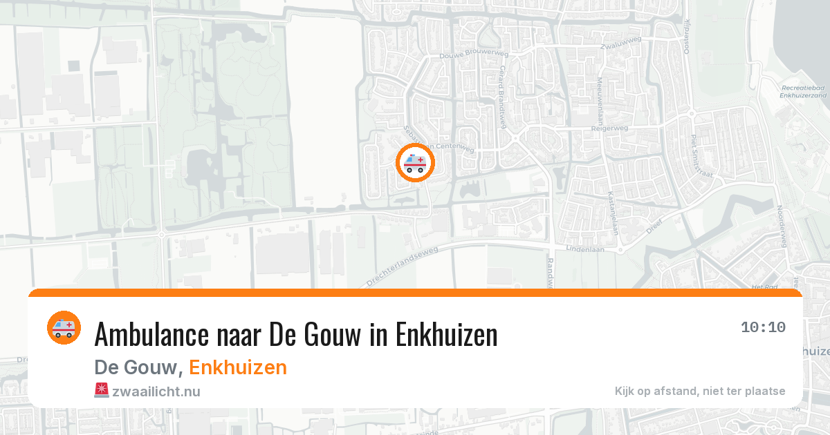 Ambulance naar De Gouw in Enkhuizen — 11 jul 2026