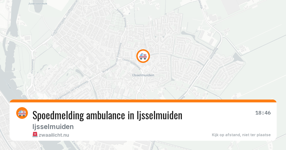 Spoedmelding ambulance in Ijsselmuiden — 18 jul 2026