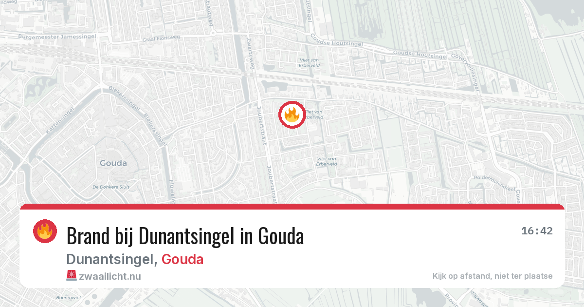 Brand bij Dunantsingel in Gouda — 14 jul 2026