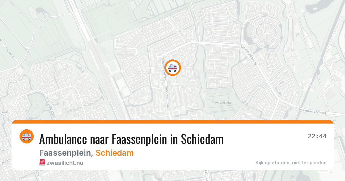 Ambulance naar Faassenplein in Schiedam — 8 mei 2026