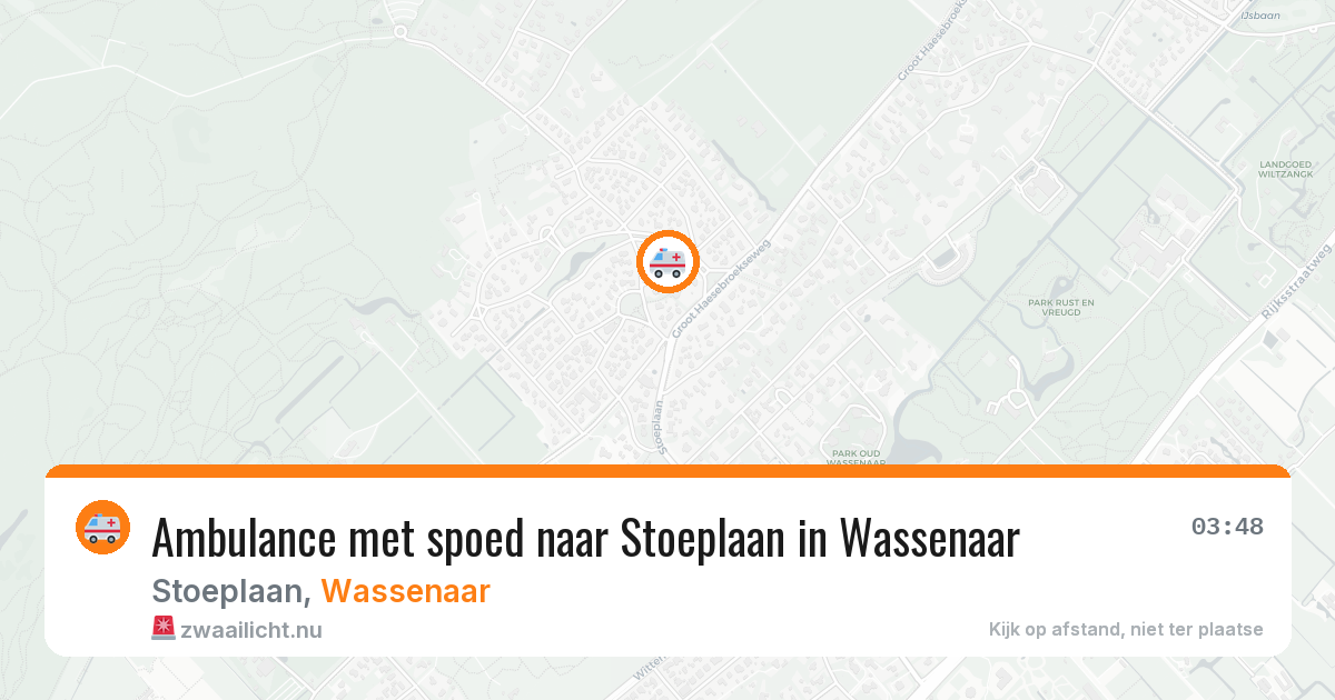 Ambulance met spoed naar Stoeplaan in Wassenaar — 27 jul 2026