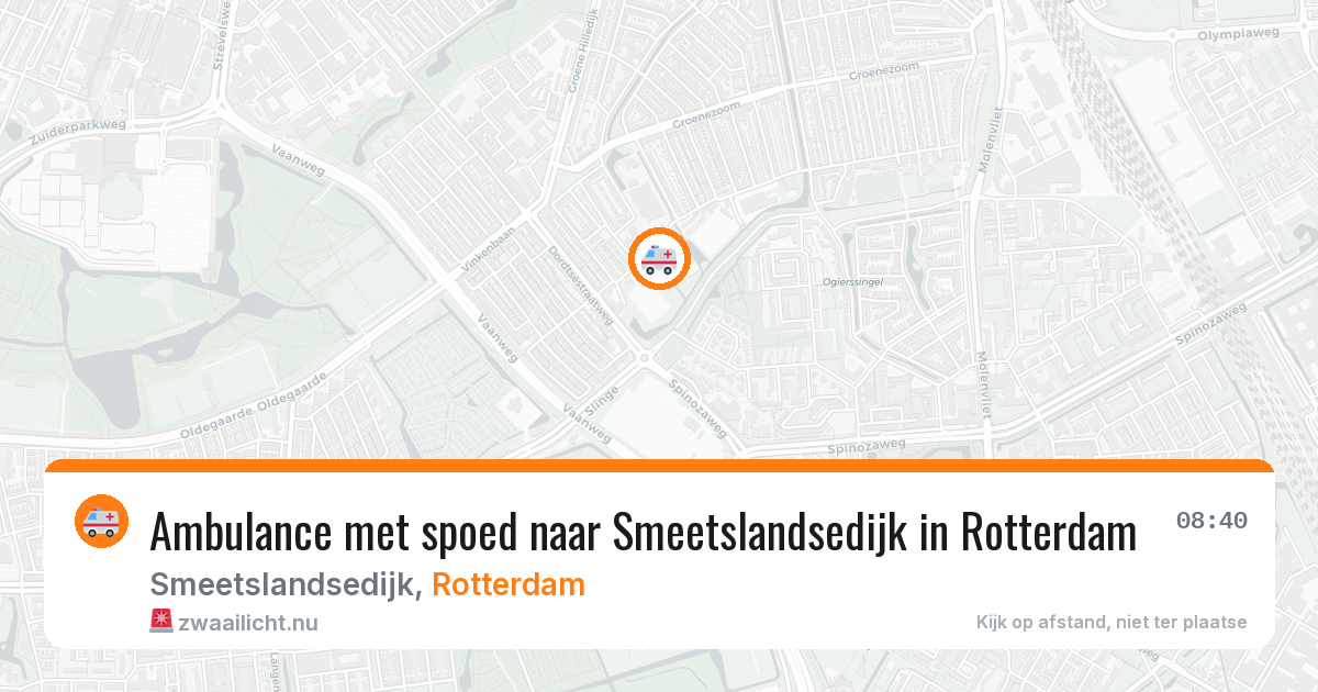 Ambulance met spoed naar Smeetslandsedijk in Rotterdam — 19 mrt 2026