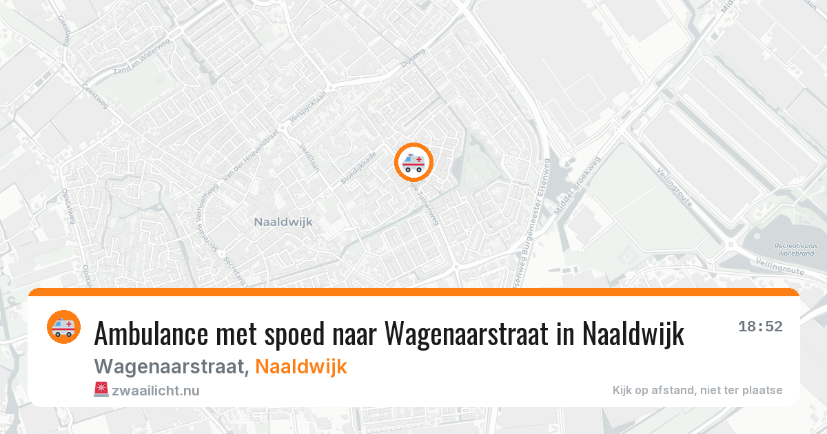 Ambulance met spoed naar Wagenaarstraat in Naaldwijk — 15 jul 2026