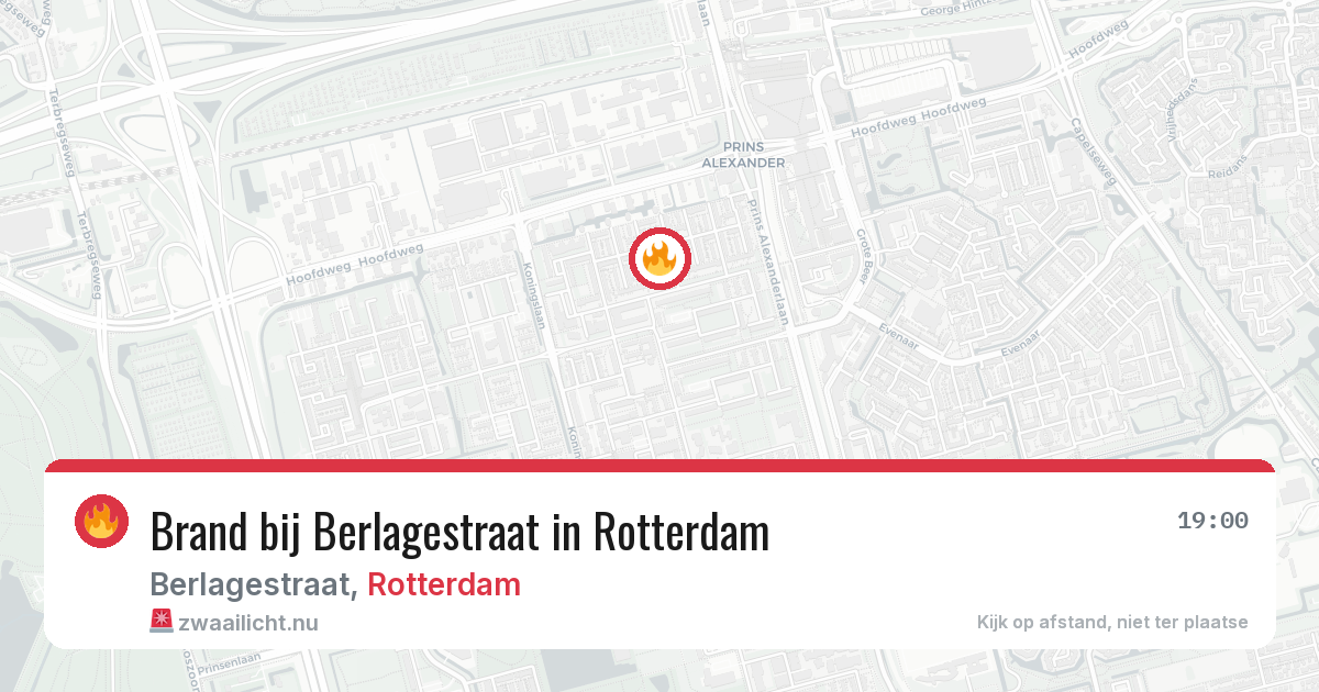 Brand bij Berlagestraat in Rotterdam — 3 jun 2026