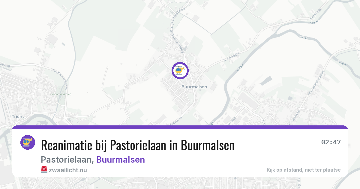 Reanimatie bij Pastorielaan in Buurmalsen — 6 jun 2026