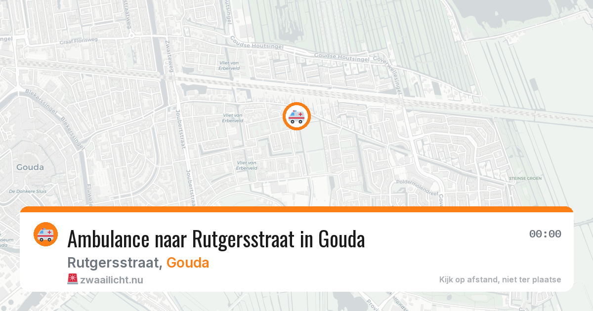 Ambulance naar Rutgersstraat in Gouda — 26 jul 2026