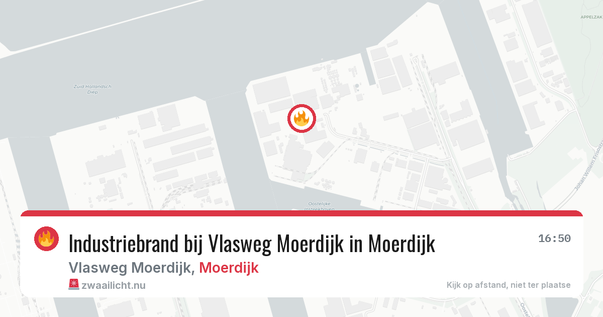 Industriebrand bij Vlasweg Moerdijk in Moerdijk — 23 mei 2026