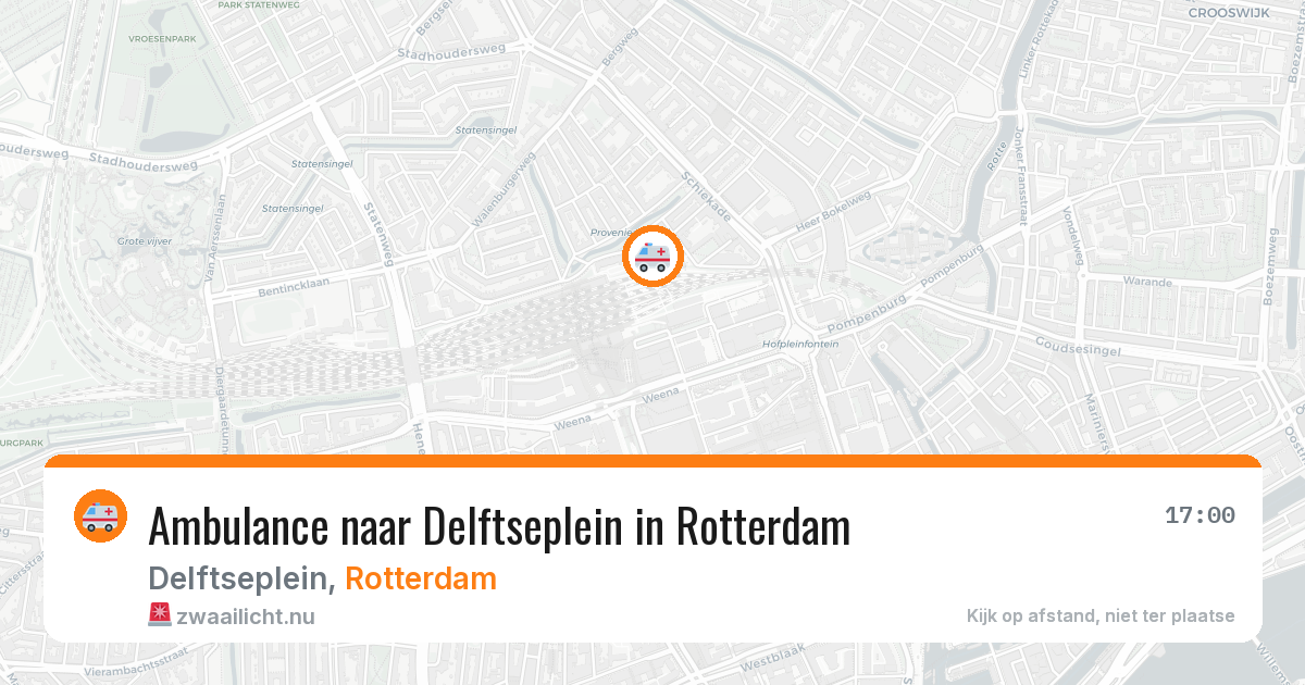 Ambulance naar Delftseplein in Rotterdam — 14 mrt 2026