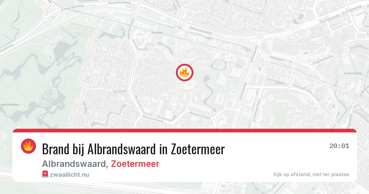Brand bij Albrandswaard in Zoetermeer — 1 jun 2026