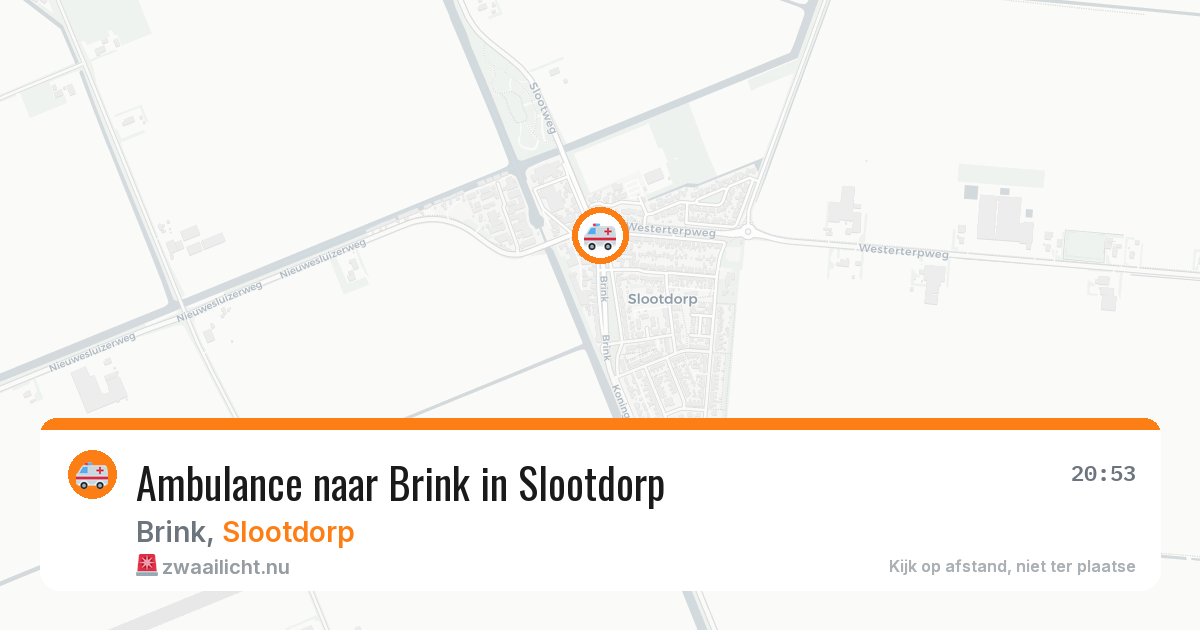 Ambulance naar Brink in Slootdorp — 17 jul 2026