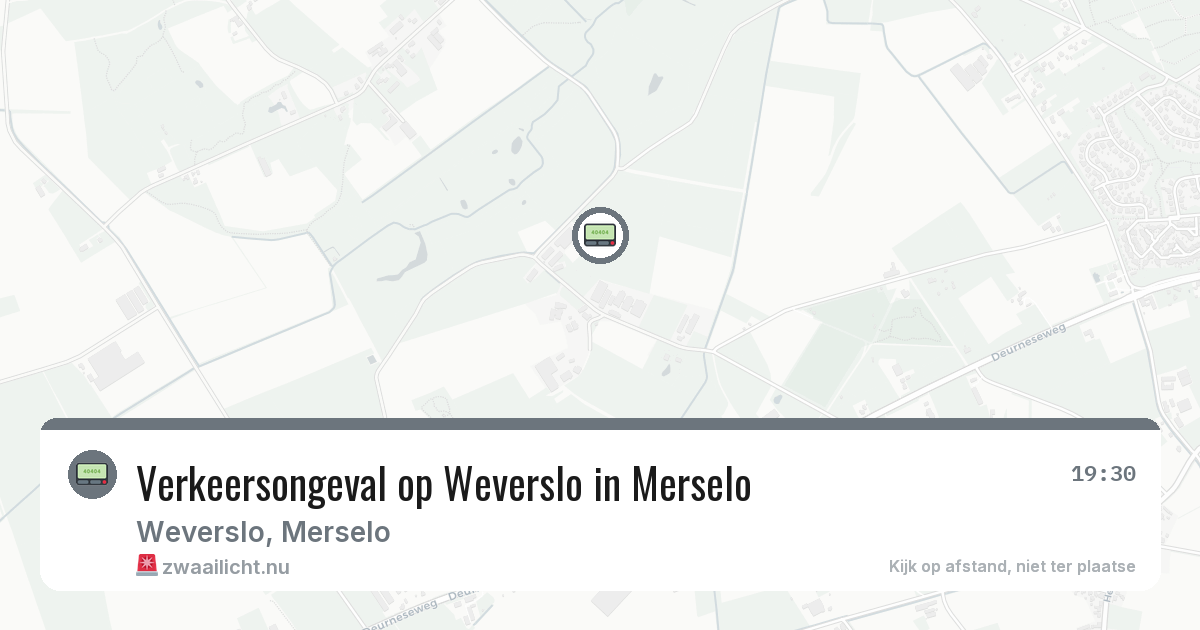 Verkeersongeval op Weverslo in Merselo — 2 apr 2026