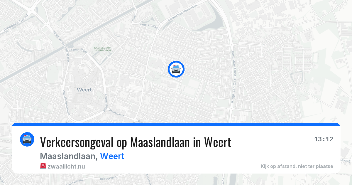 Verkeersongeval op Maaslandlaan in Weert — 23 apr 2026
