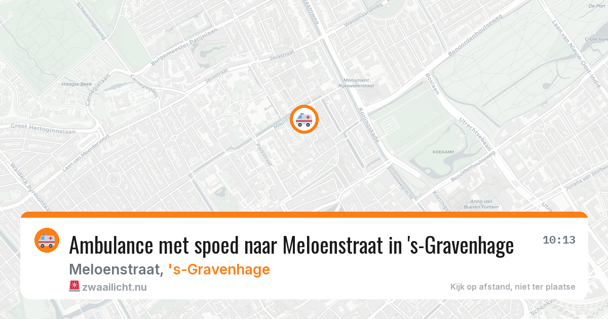 Ambulance met spoed naar Meloenstraat in 's-Gravenhage — 3 mrt 2026
