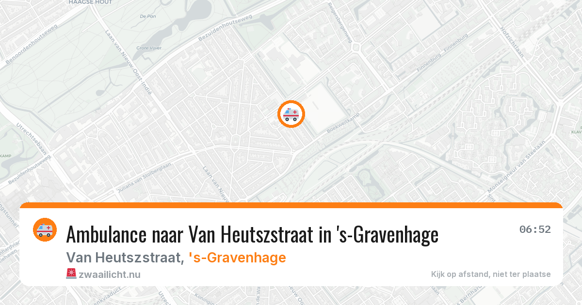 Ambulance naar Van Heutszstraat in 's-Gravenhage — 11 jul 2026