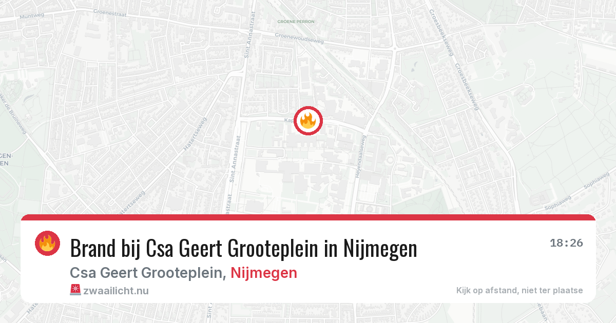 Brand bij Csa Geert Grooteplein in Nijmegen — 8 apr 2026
