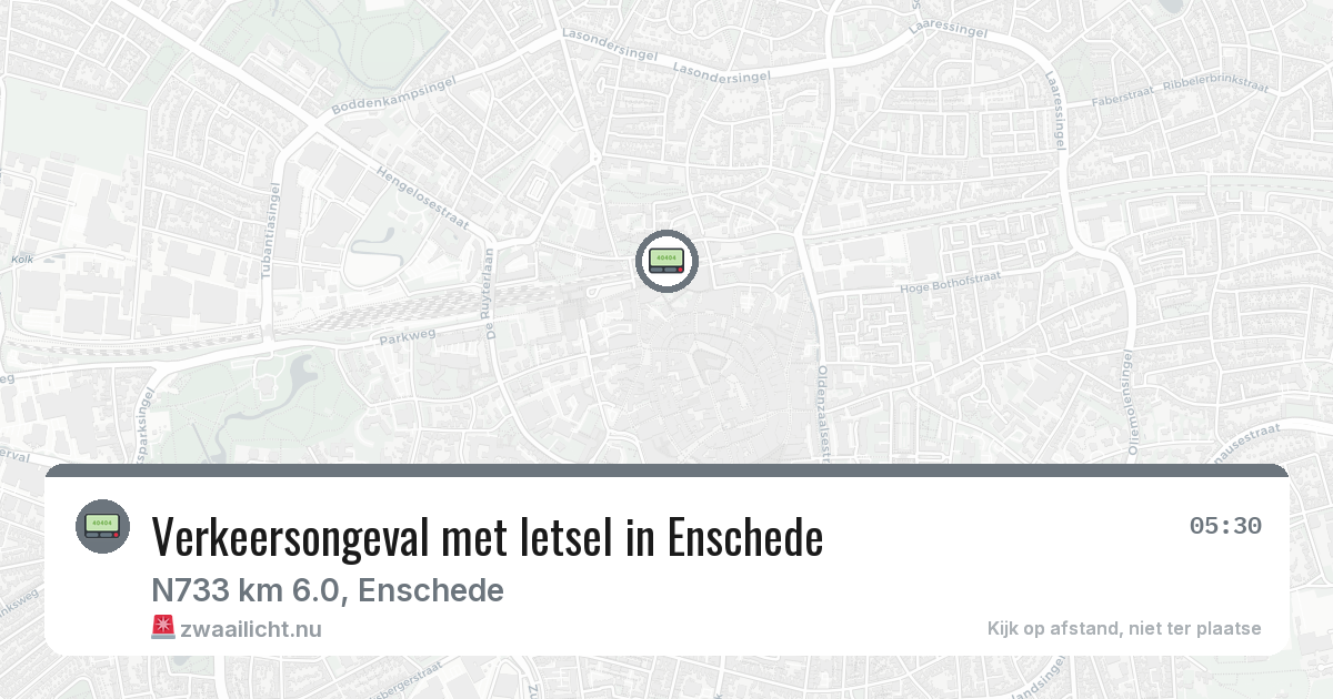 Verkeersongeval met letsel in Enschede — 27 mrt 2026