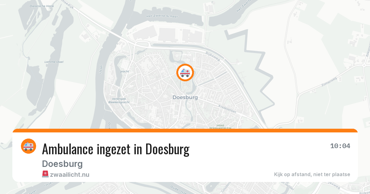 Ambulance ingezet in Doesburg — 13 jul 2026