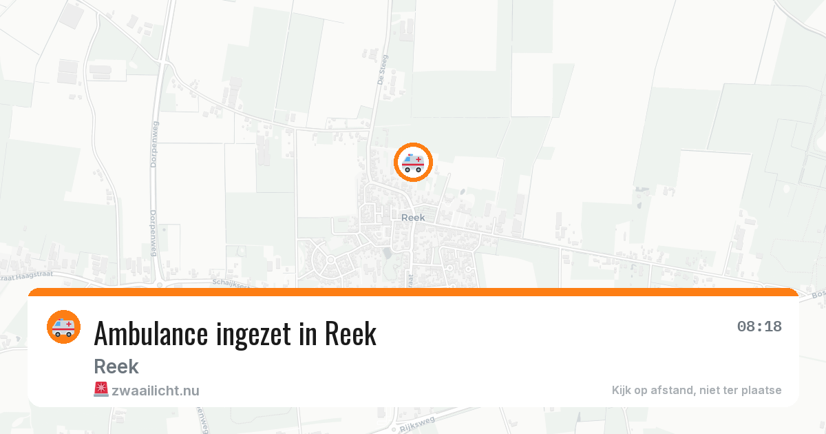 Ambulance ingezet in Reek — 21 mei 2026