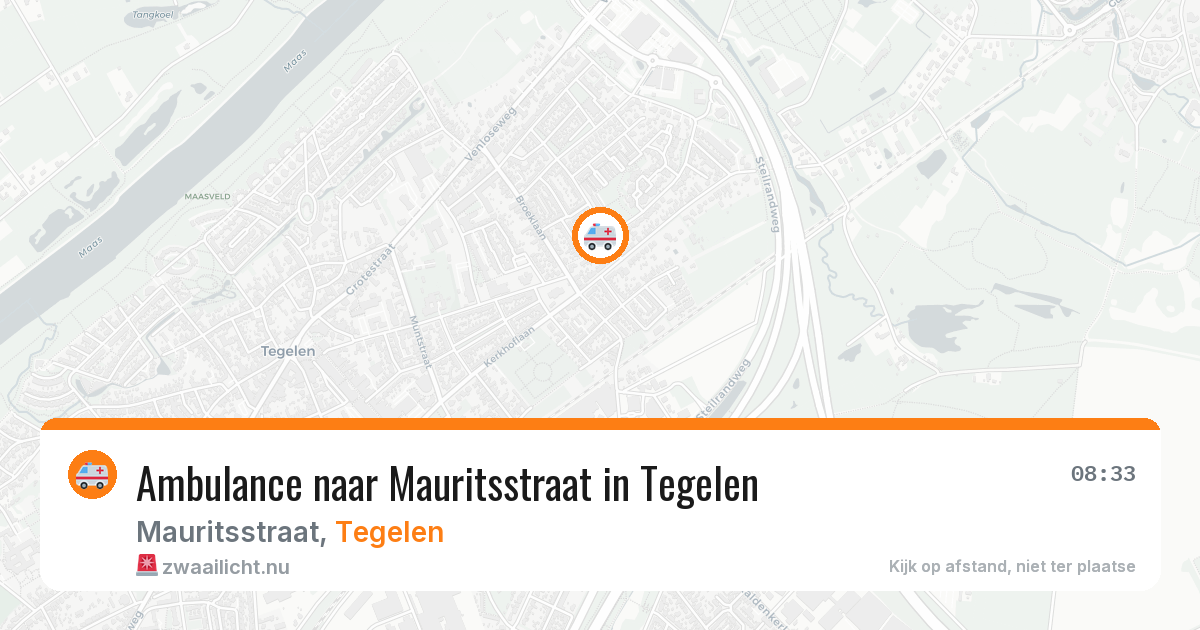 Ambulance naar Mauritsstraat in Tegelen — 25 mei 2026
