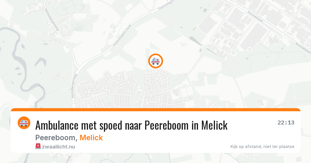 Ambulance met spoed naar Peereboom in Melick — 21 jun 2026