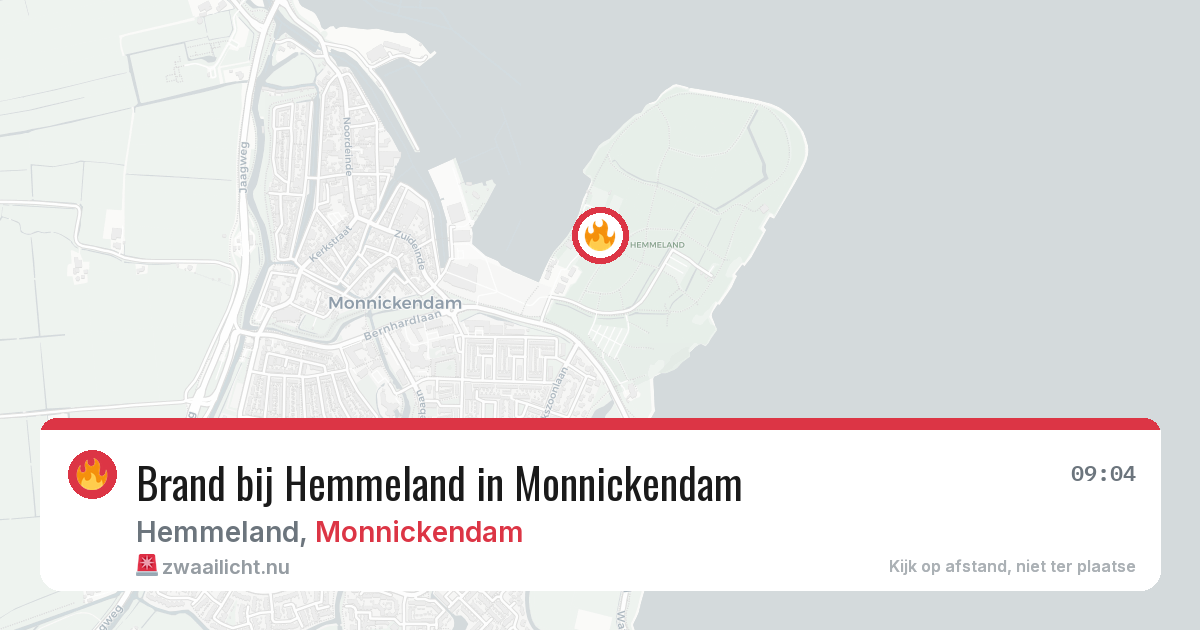 Brand bij Hemmeland in Monnickendam — 26 mei 2026