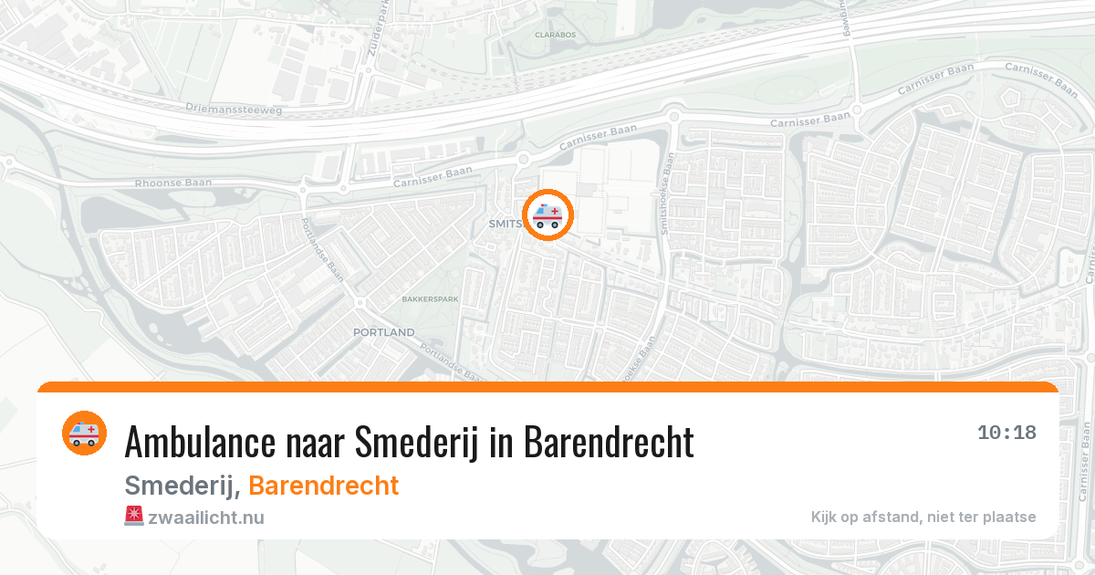 Ambulance naar Smederij in Barendrecht — 19 jul 2026