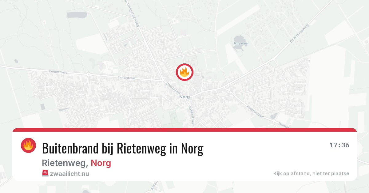 Buitenbrand bij Rietenweg in Norg — 29 mei 2026